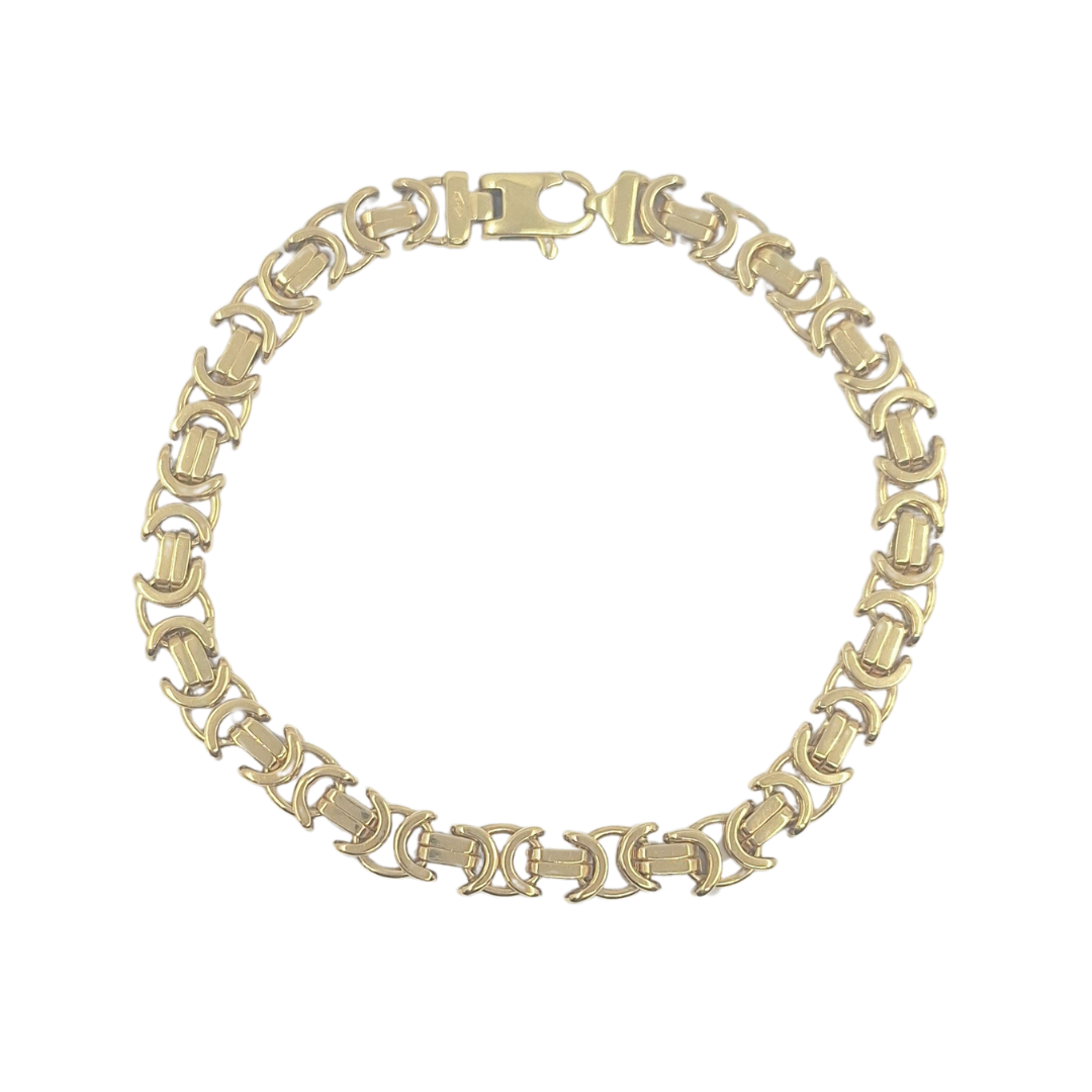 9ct Yellow Gold Byzantine Bracelet 8"