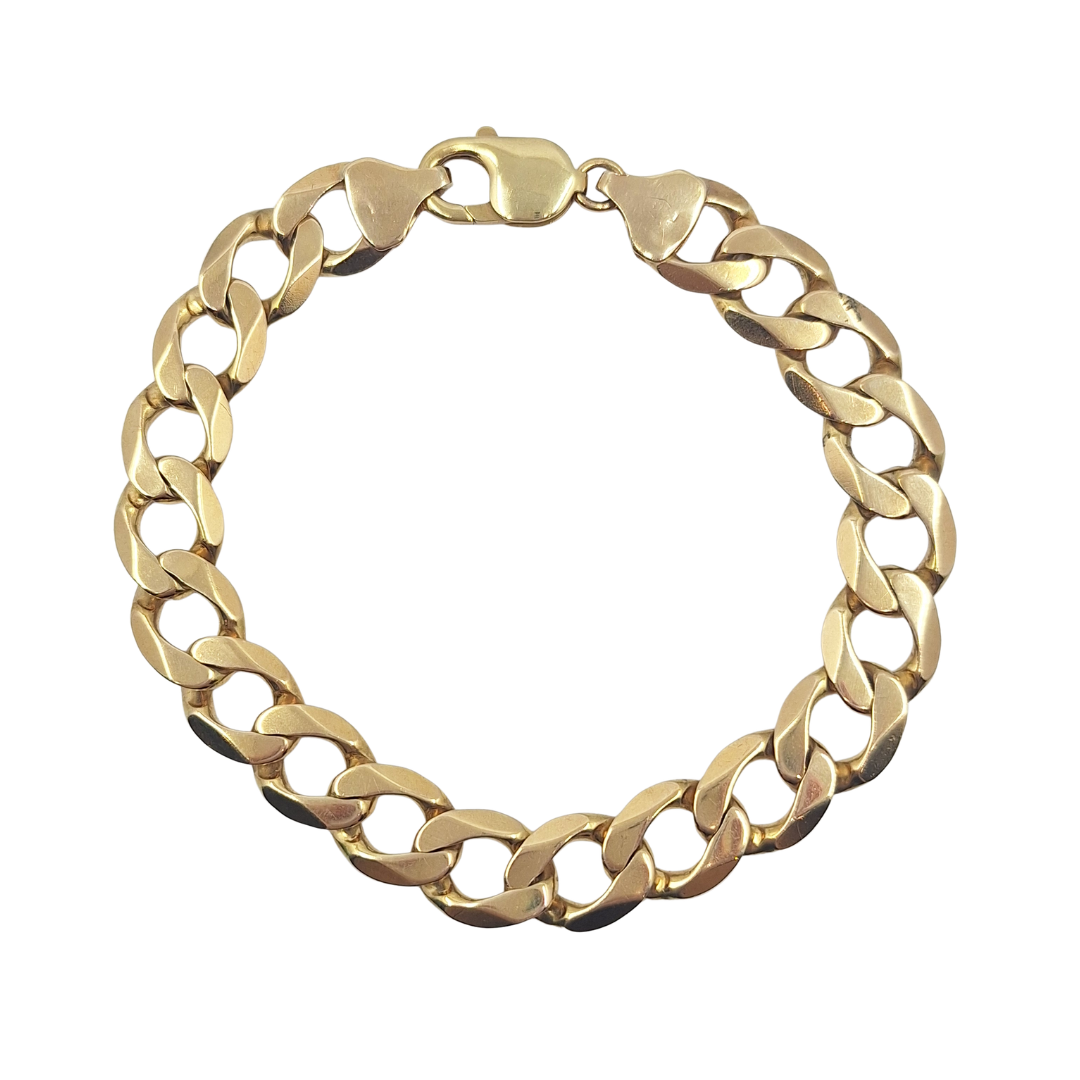 9ct Yellow Gold Curb Bracelet 9"