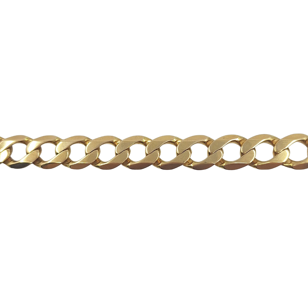 9ct Yellow Gold Curb Bracelet 9"