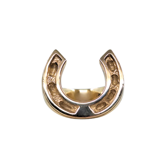 9ct Yellow Gold Gents Horse Shoe Ring