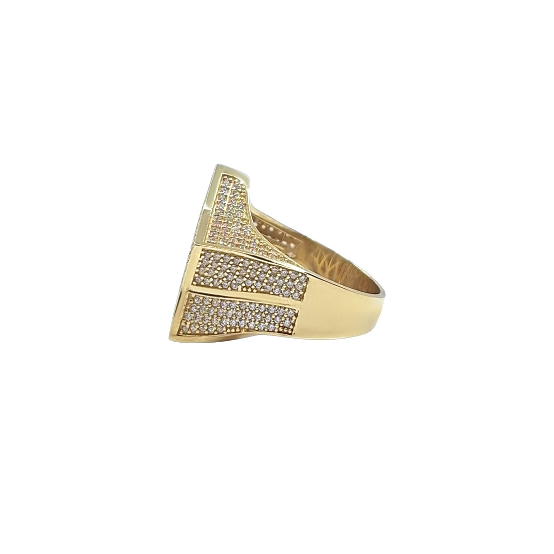 9ct Yellow Gold CZ Star Ring