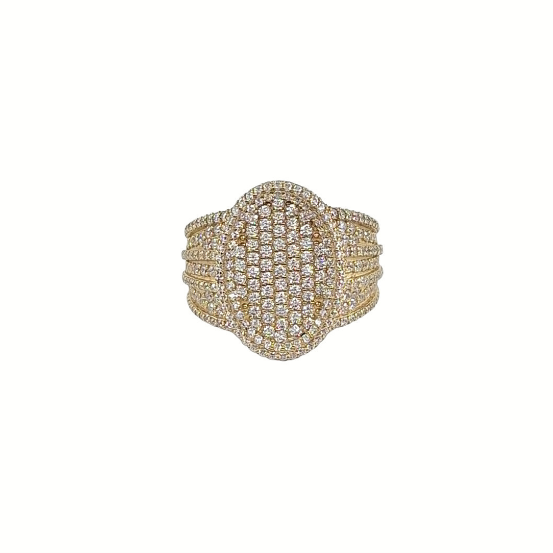 9ct Yellow Gold Oval CZ Ring