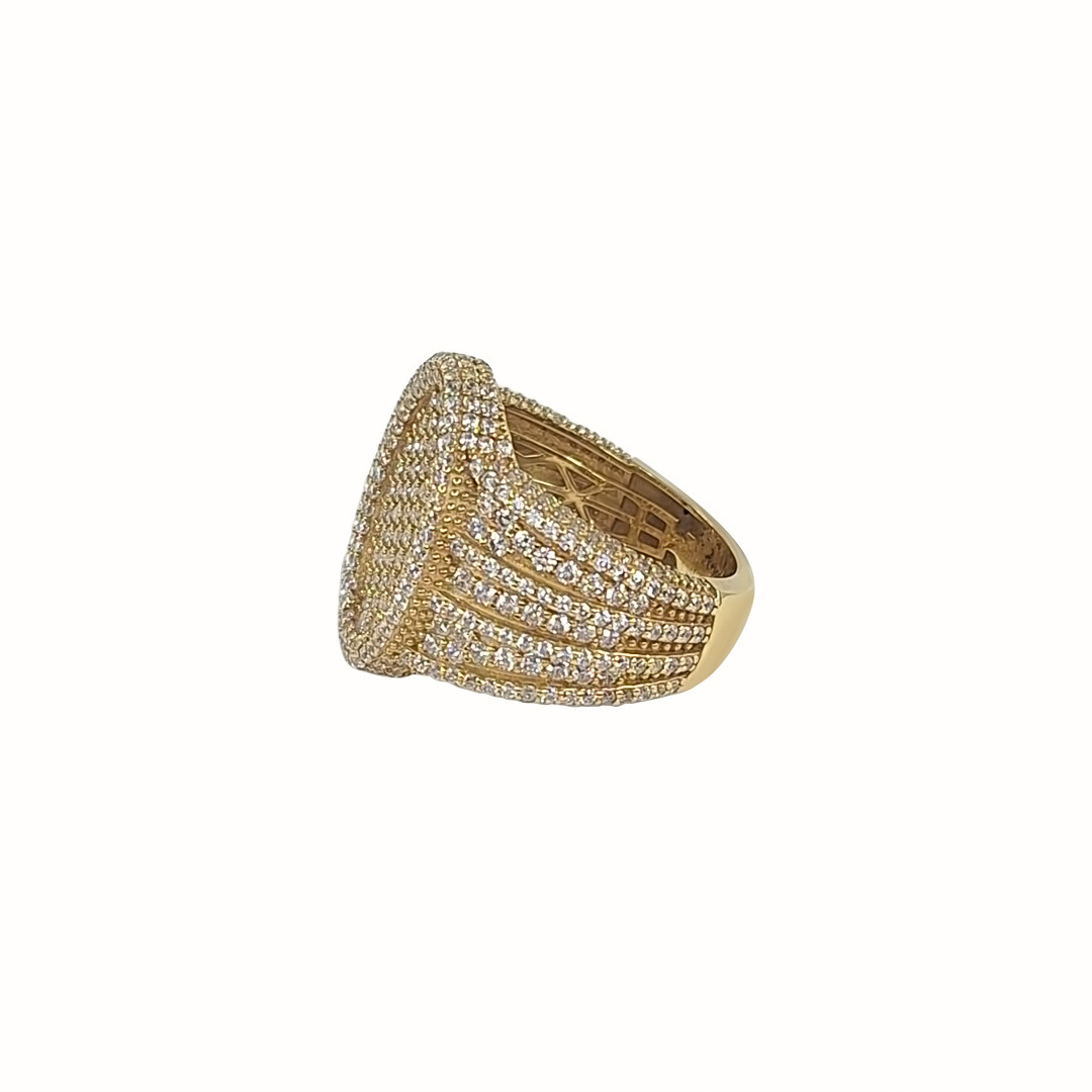 9ct Yellow Gold Oval CZ Ring