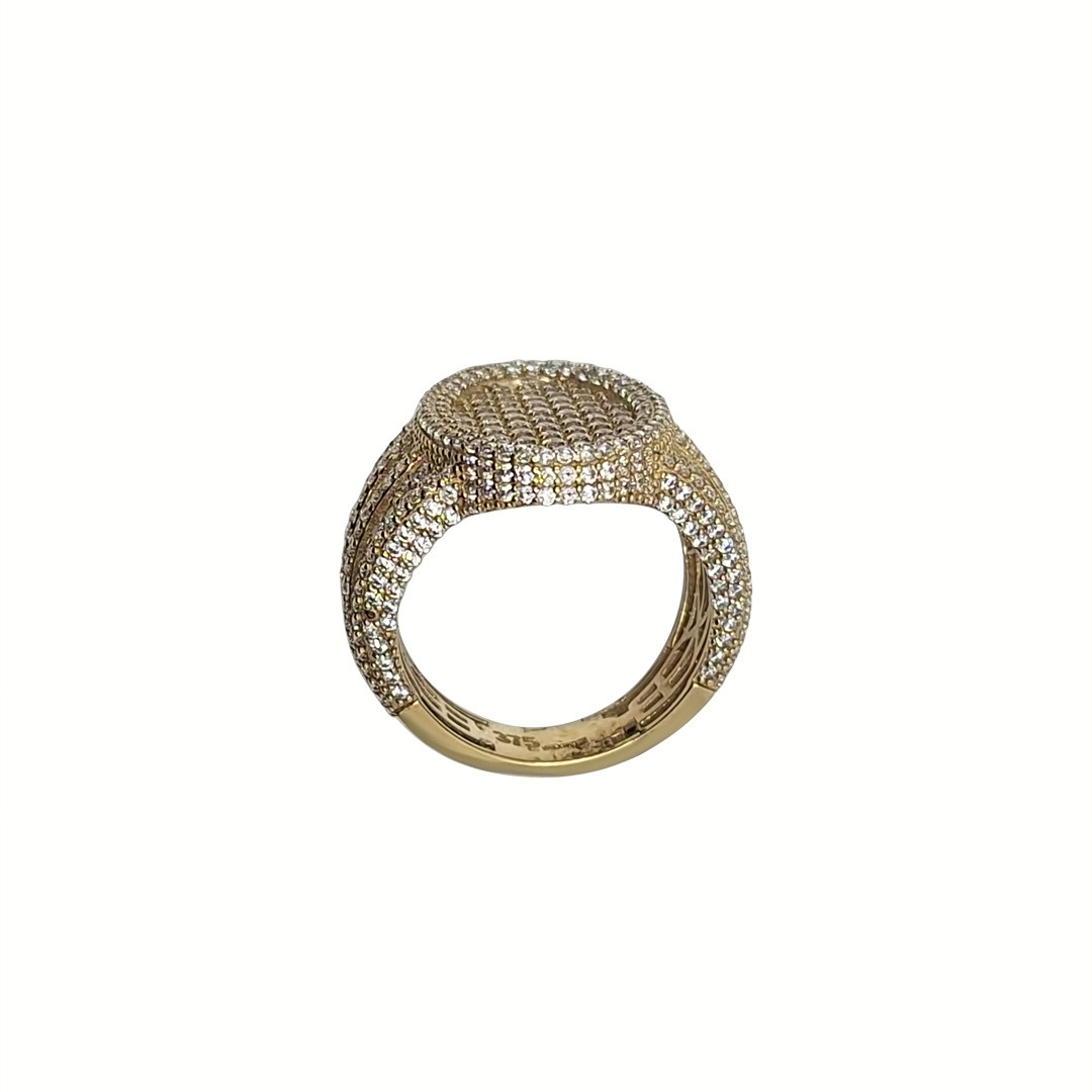 9ct Yellow Gold Oval CZ Ring
