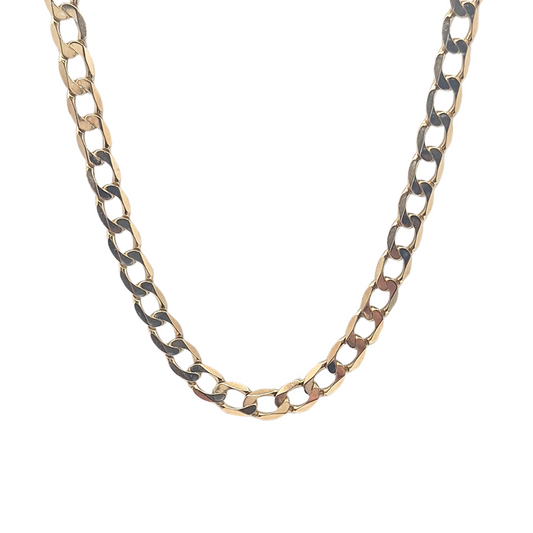 9ct Yellow Gold Curb Chain 20"