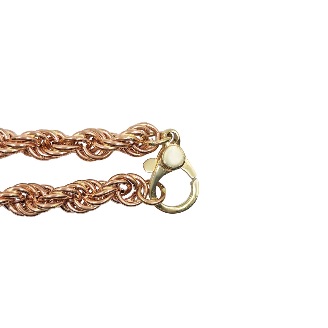 9ct Rose Gold Rope Chain 34"