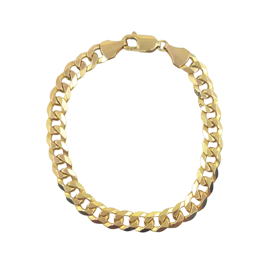 9ct Yellow Gold Curb Bracelet 8.5"