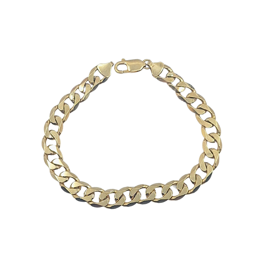 9ct Yellow Gold Curb Bracelet 9"