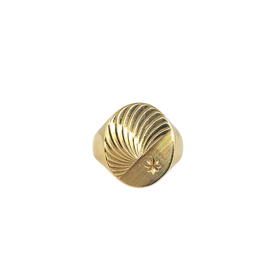 9ct Yellow Gold Oval Signet Ring
