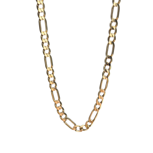 9ct Yellow Gold Figaro Chain 29"