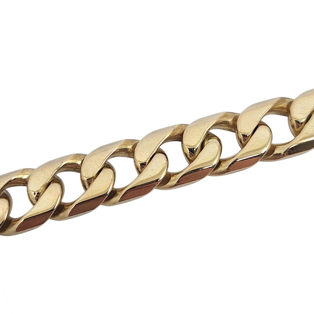 9ct Yellow Gold Gents Curb Bracelet