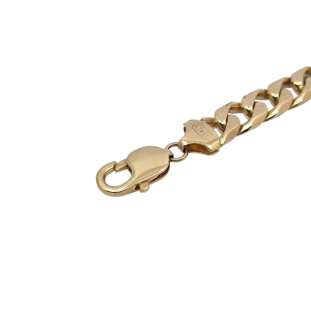 9ct Yellow Gold Gents Curb Bracelet