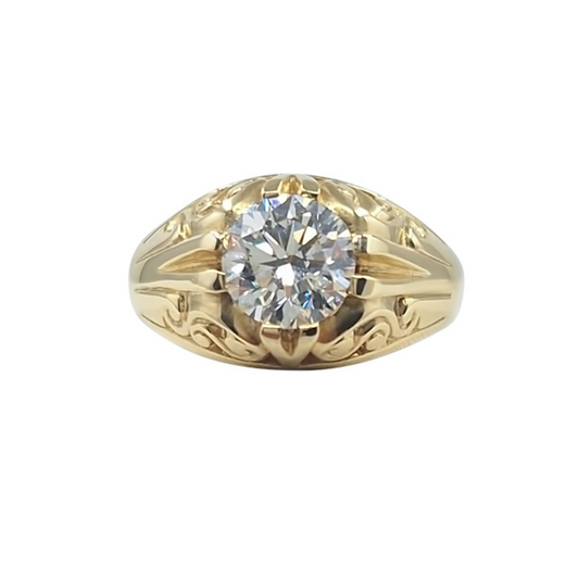 9ct Yellow Gold Ethical Diamond Gypsy Ring 2.41ct