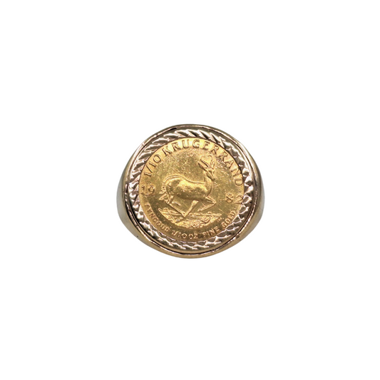 9ct Yellow Gold 1/10 Krugerrand Ring