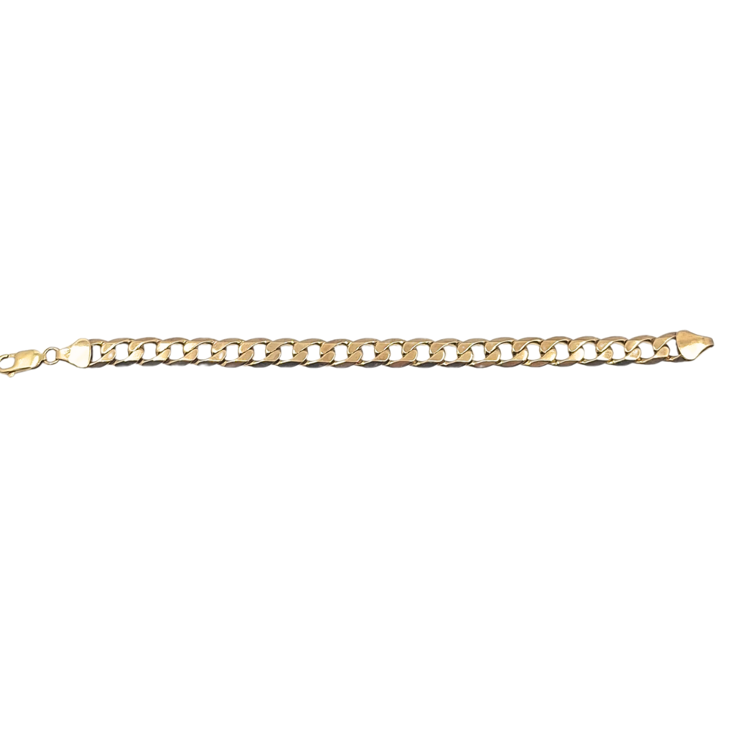 9ct Yellow Gold Curb Bracelet 9"