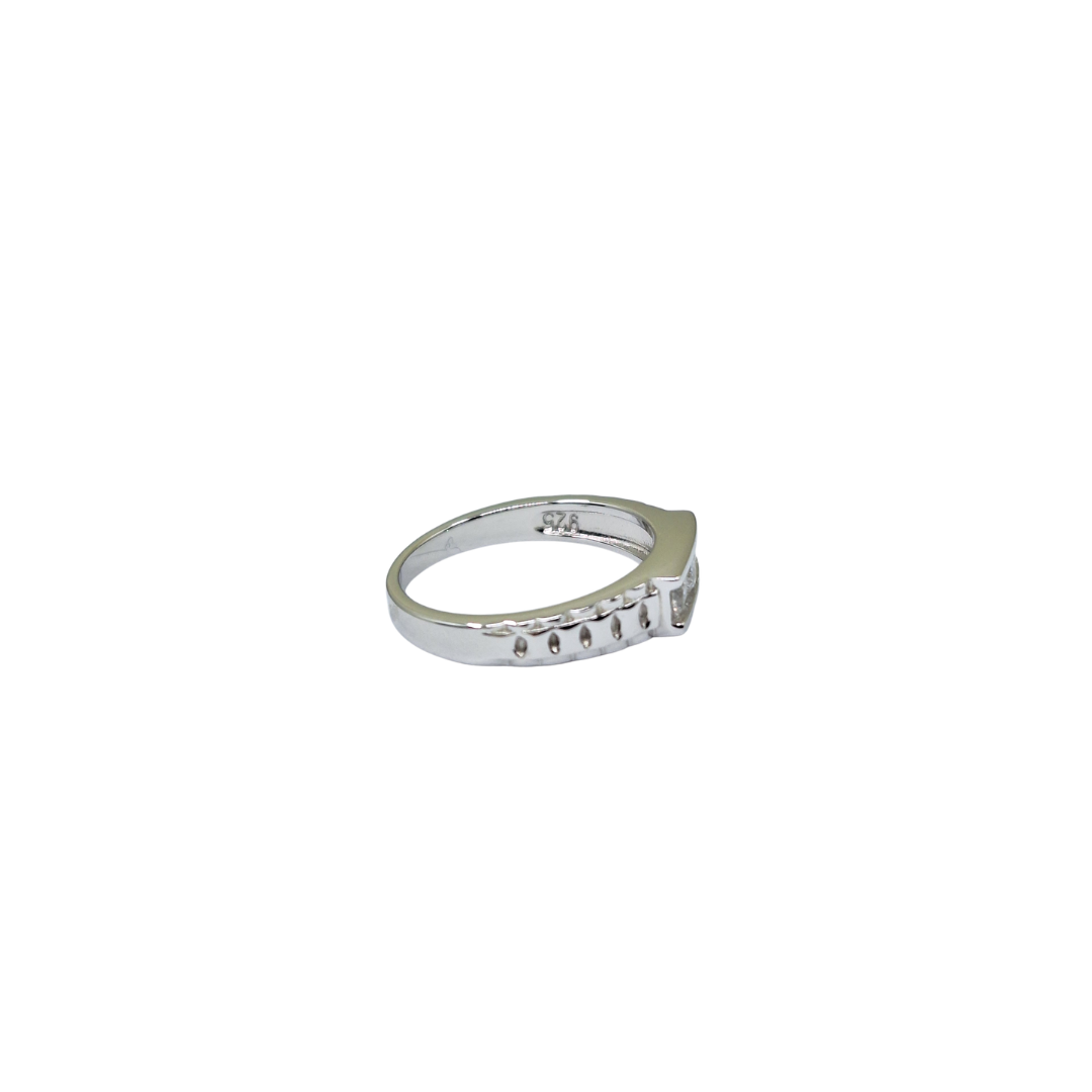 Silver Baby Cubic Zirconia Rolex Style Ring
