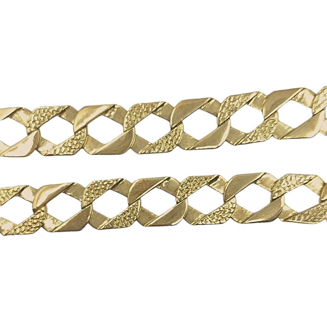 9ct Yellow Gold Chaps Chain 24"