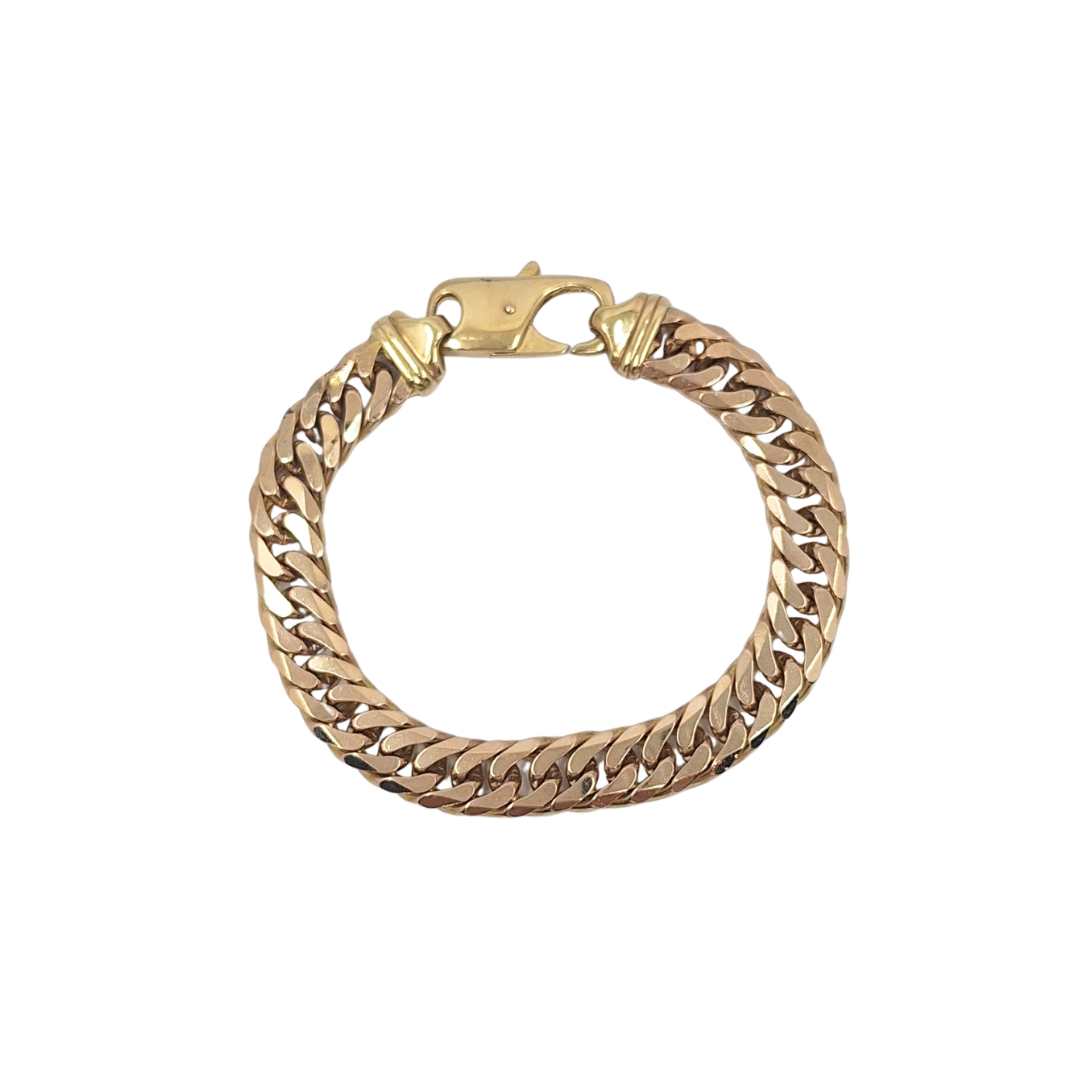 9ct Yellow Gold Curb Bracelet 8"