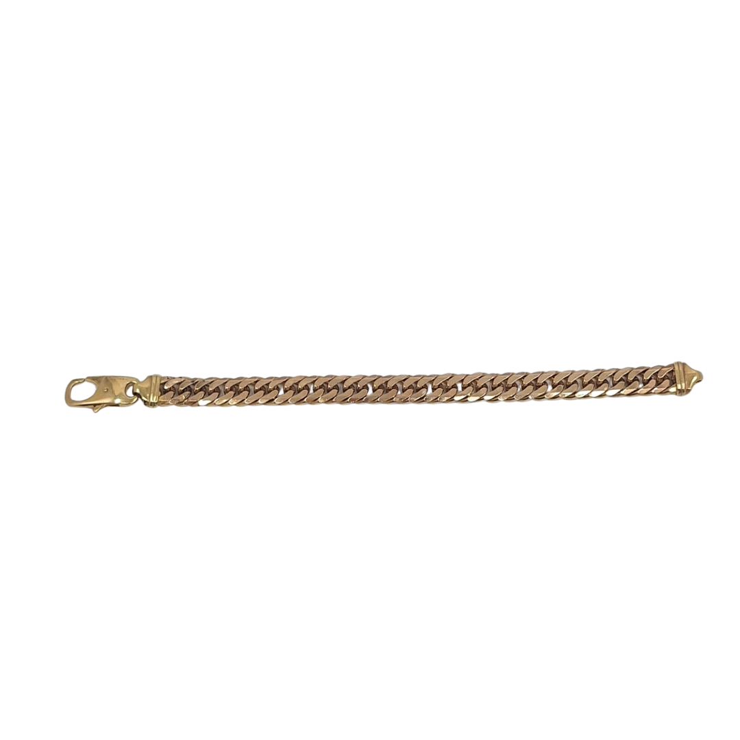 9ct Yellow Gold Curb Bracelet 8"