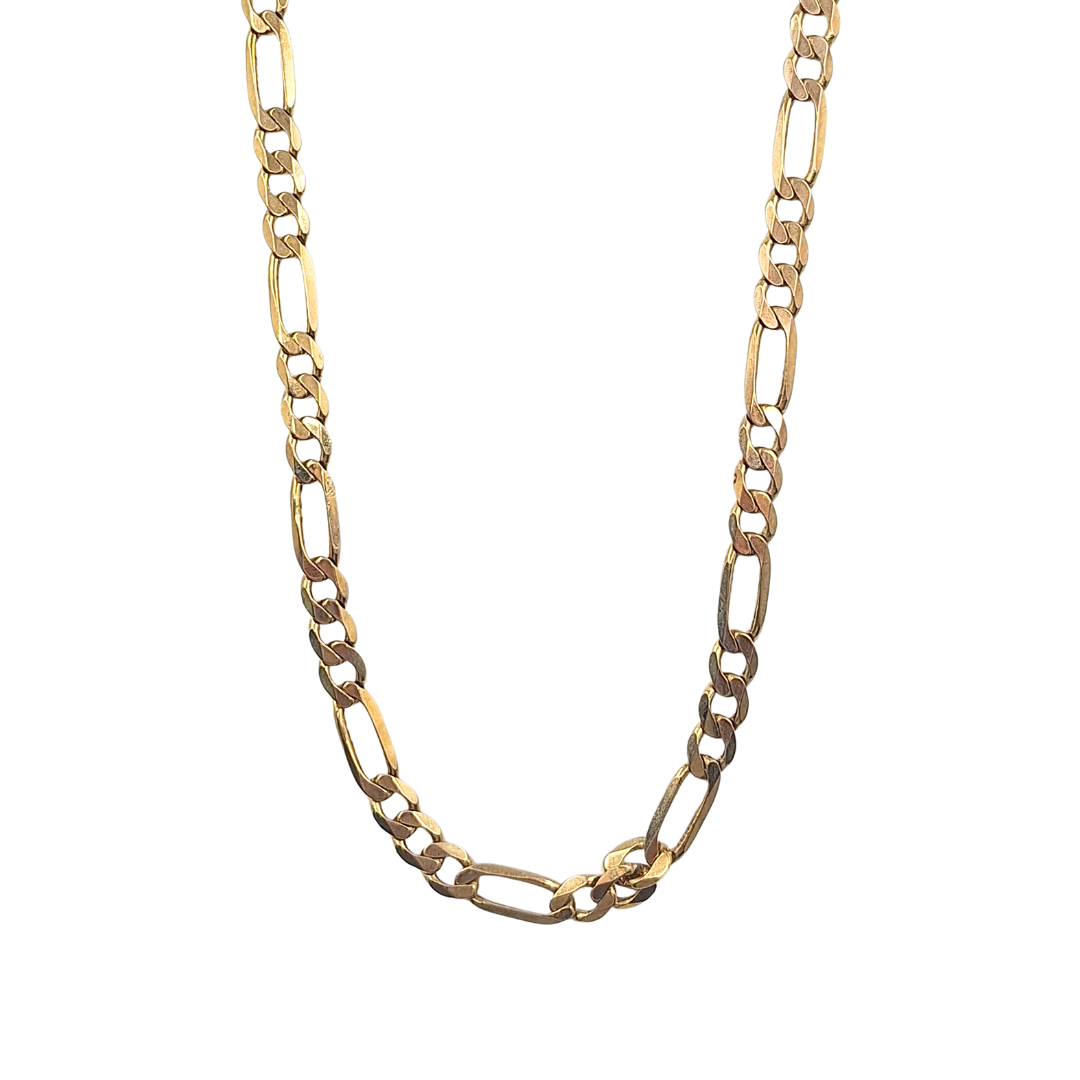 9ct Yellow Gold Figaro Chain 20"