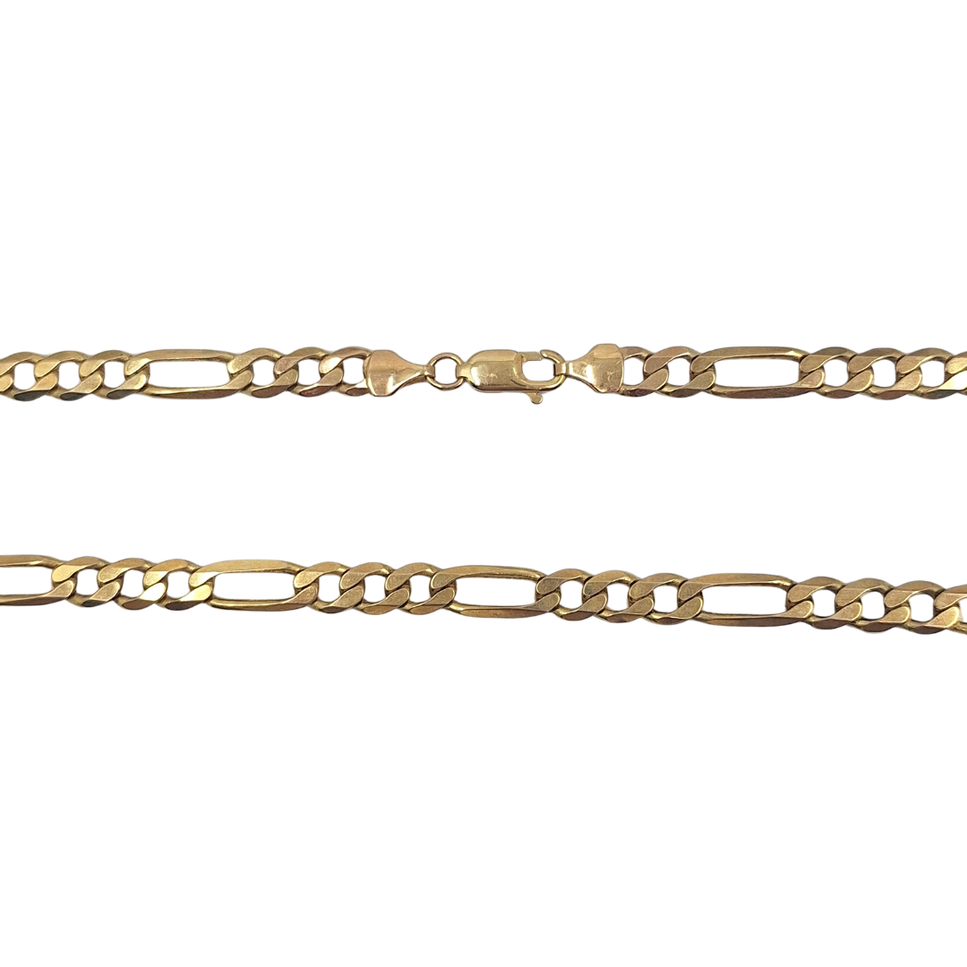 9ct Yellow Gold Figaro Chain 20"