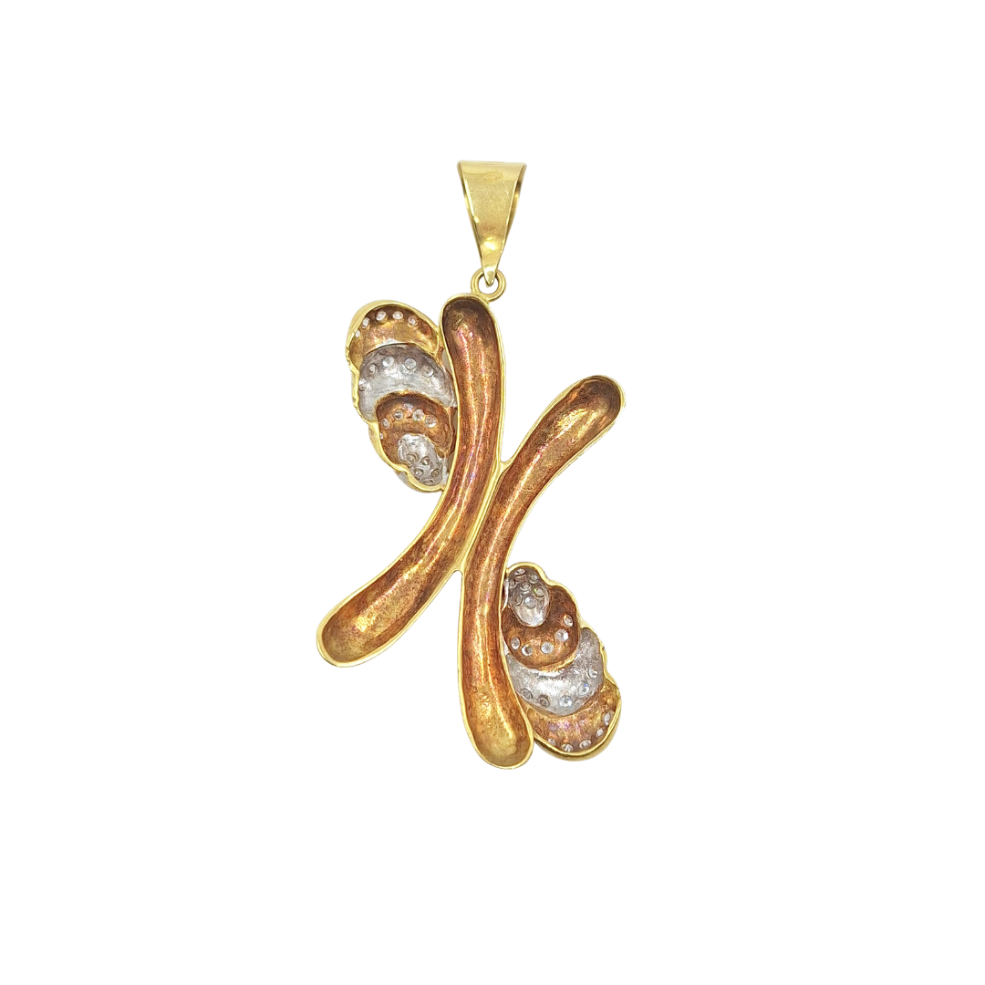 18ct Yellow Gold CZ Pendant