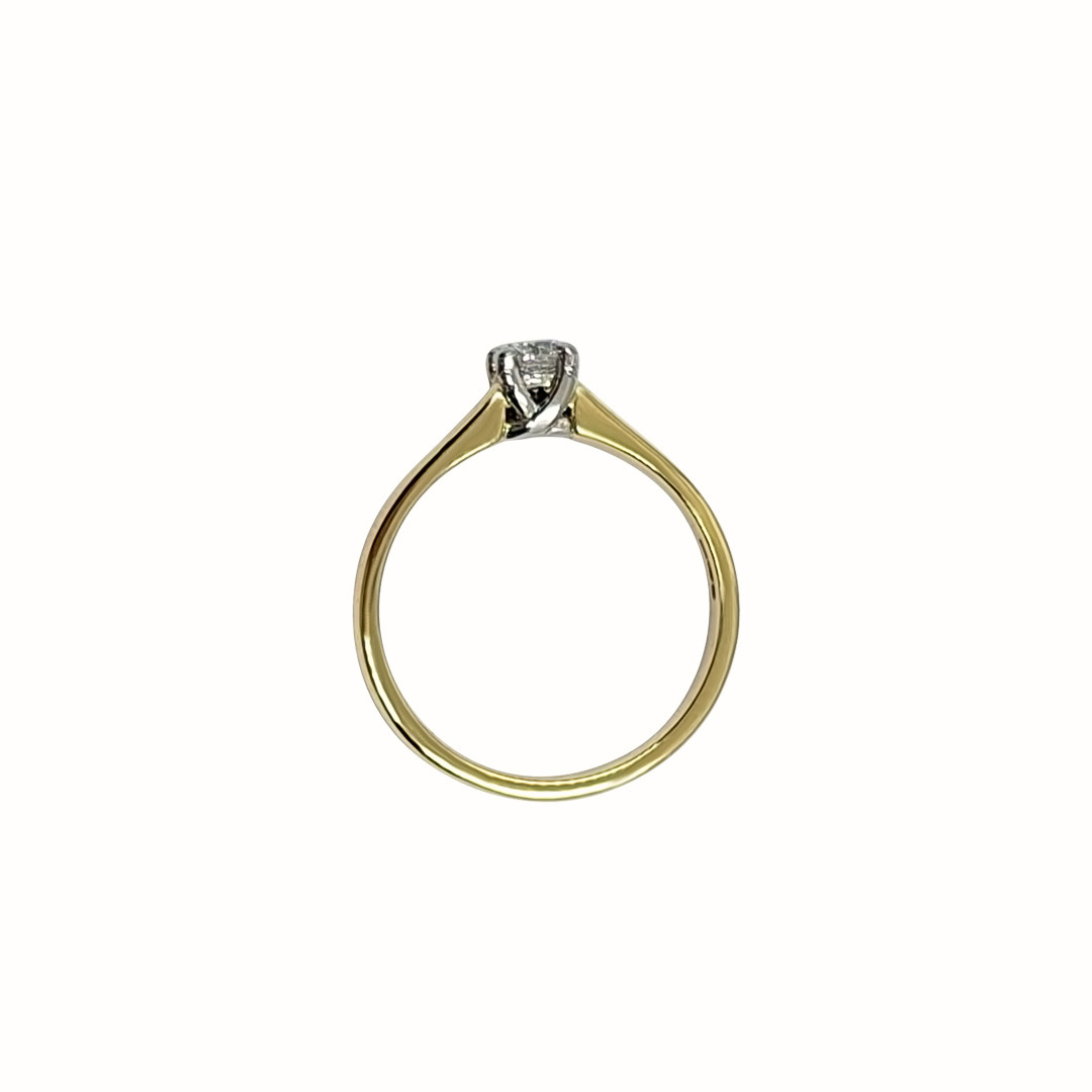 18ct Yellow Gold Diamond Solitaire Ring 0.22ct