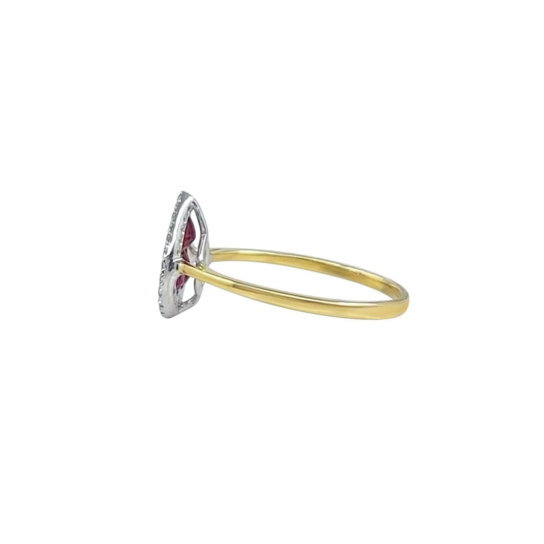 18ct Yellow Gold Ruby & Diamond Ring