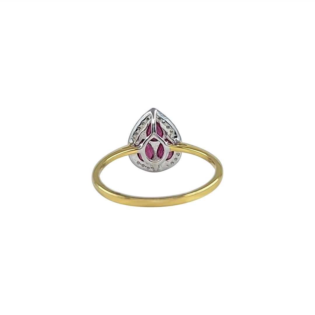 18ct Yellow Gold Ruby & Diamond Ring