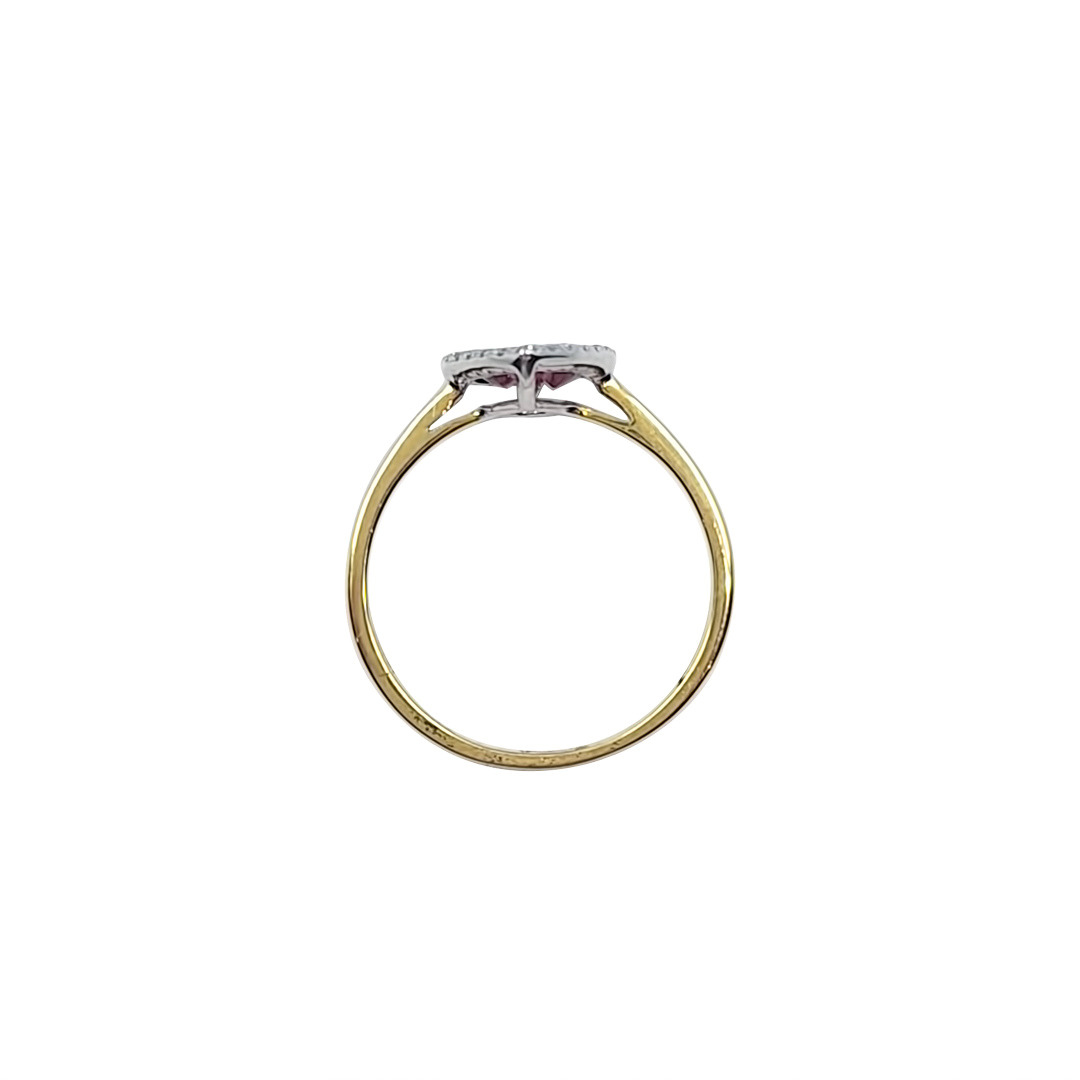 18ct Yellow Gold Ruby & Diamond Ring