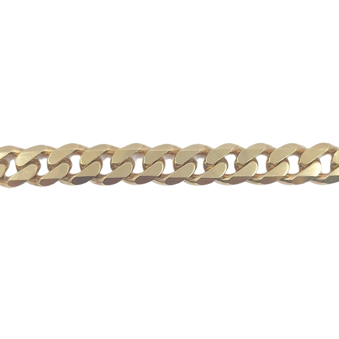9ct Yellow Gold Curb Bracelet 8"