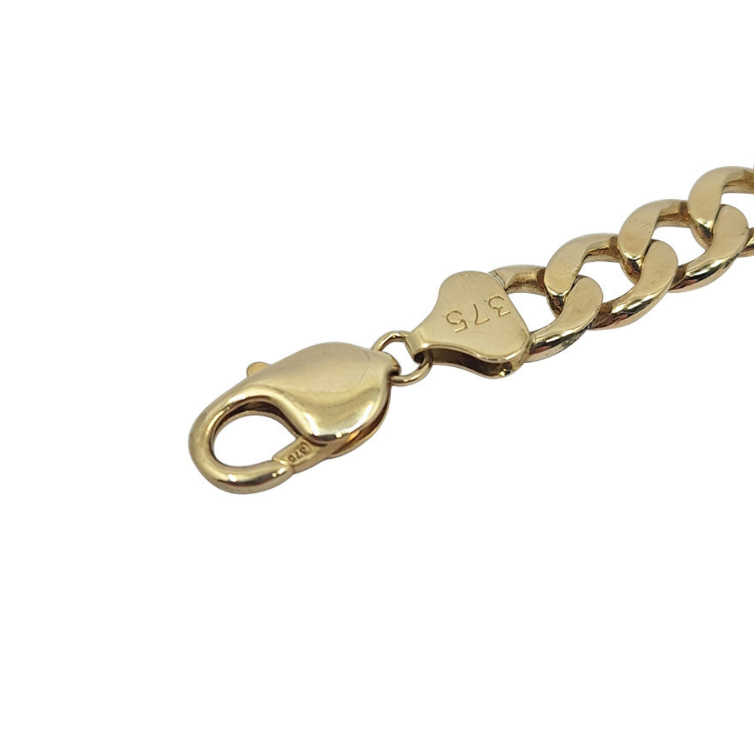 9ct Yellow Gold Gents Curb Bracelet