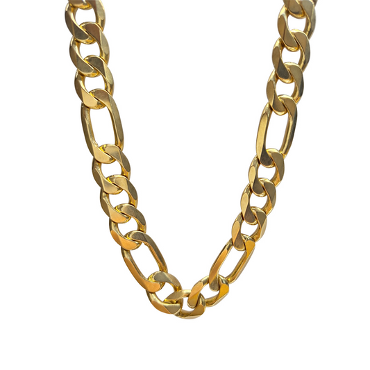 9ct Yellow Gold Figaro Chain 22"