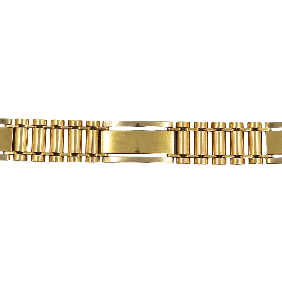 18ct Yellow Gold Fancy Bar Bracelet 8.5"