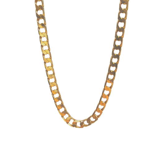 9ct Yellow Gold Curb Chain 25"