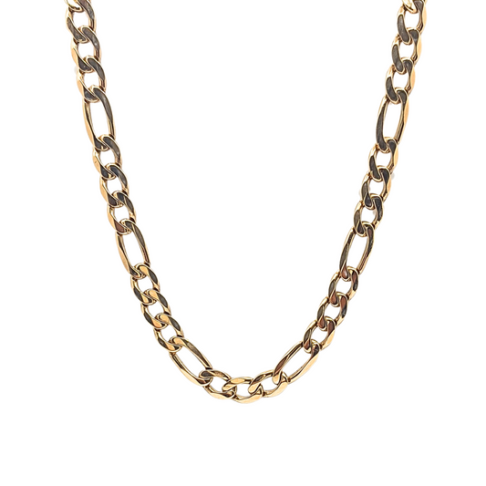 9ct Yellow Gold Figaro Chain 26"