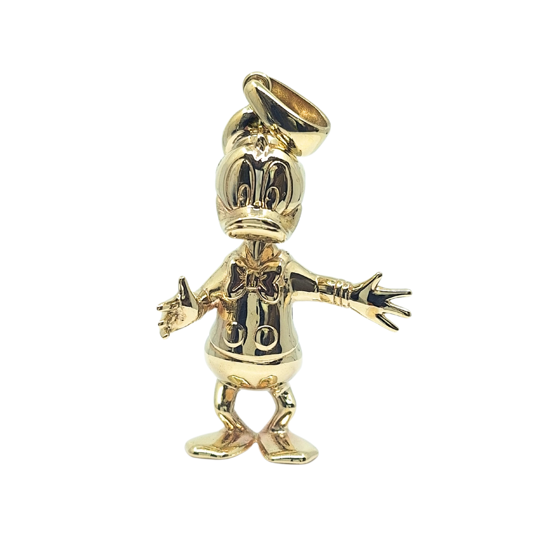 9ct Yellow Gold Donald Duck Pendant