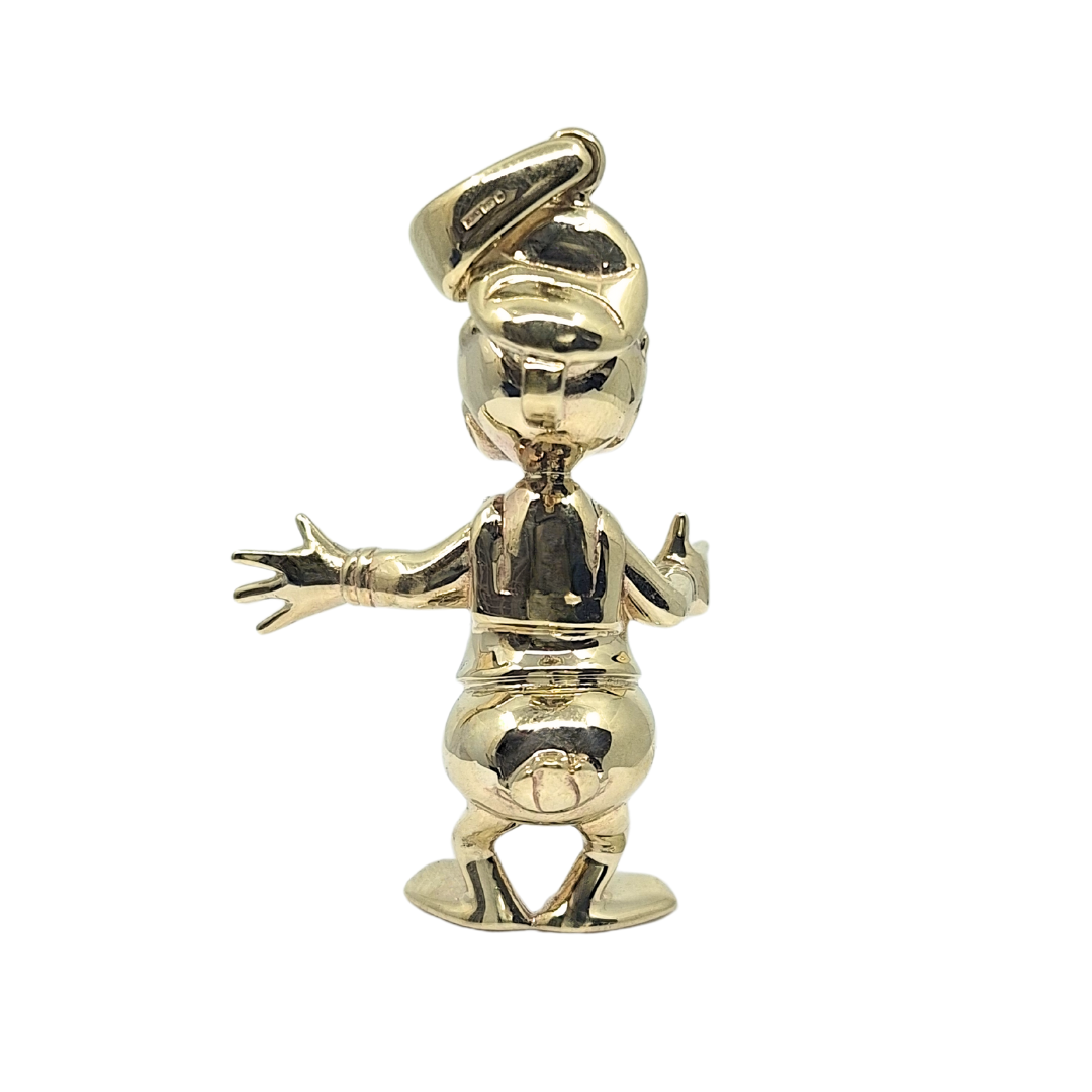 9ct Yellow Gold Donald Duck Pendant