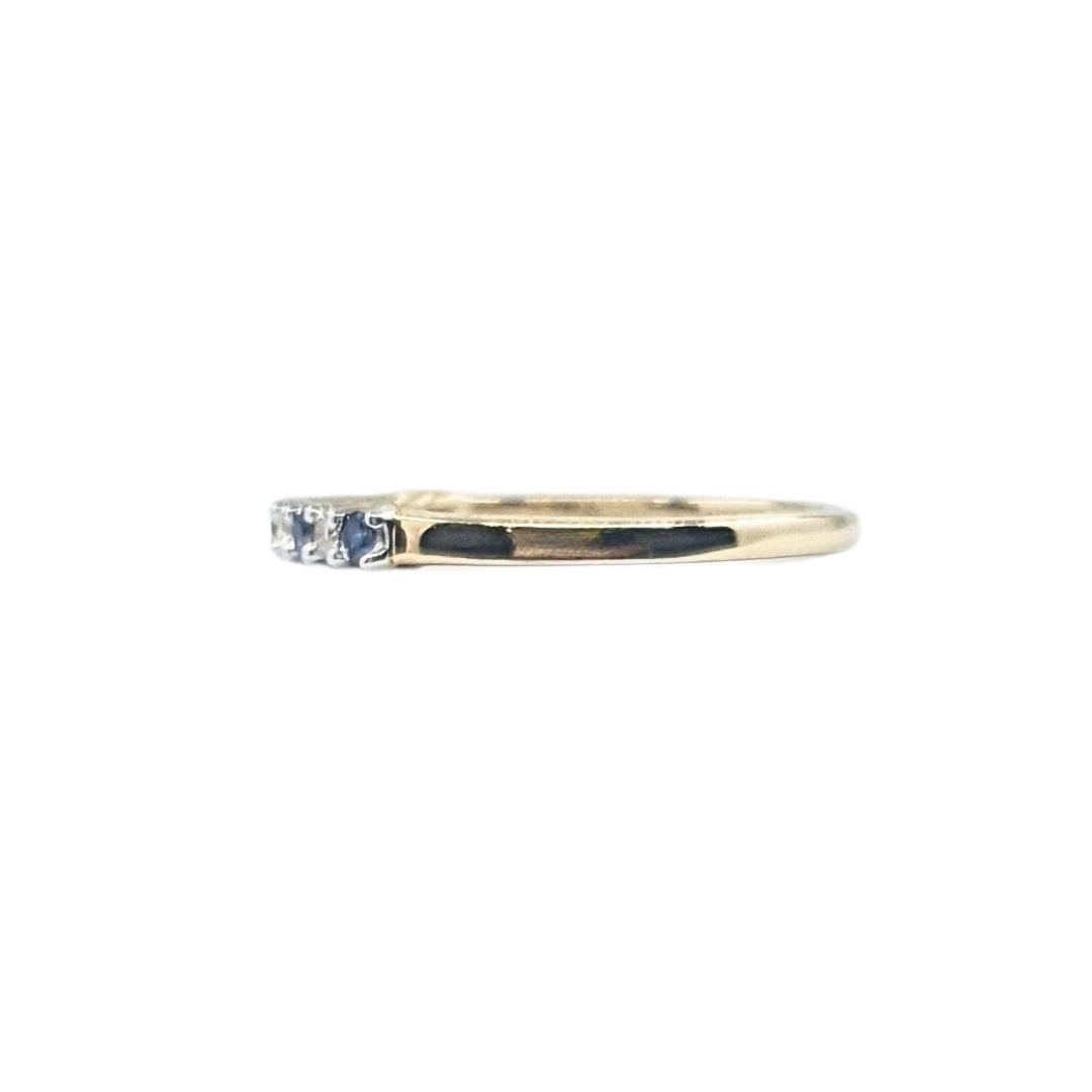 9ct Yellow Gold Sapphire & Diamond Eternity Ring