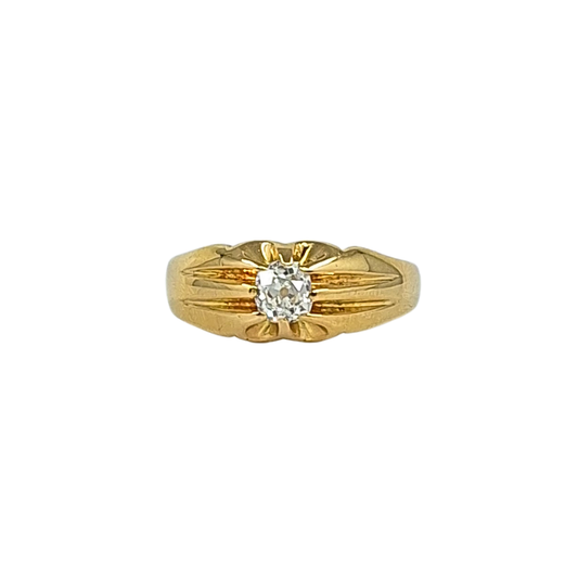 18ct Yellow Gold Diamond Gypsy Ring