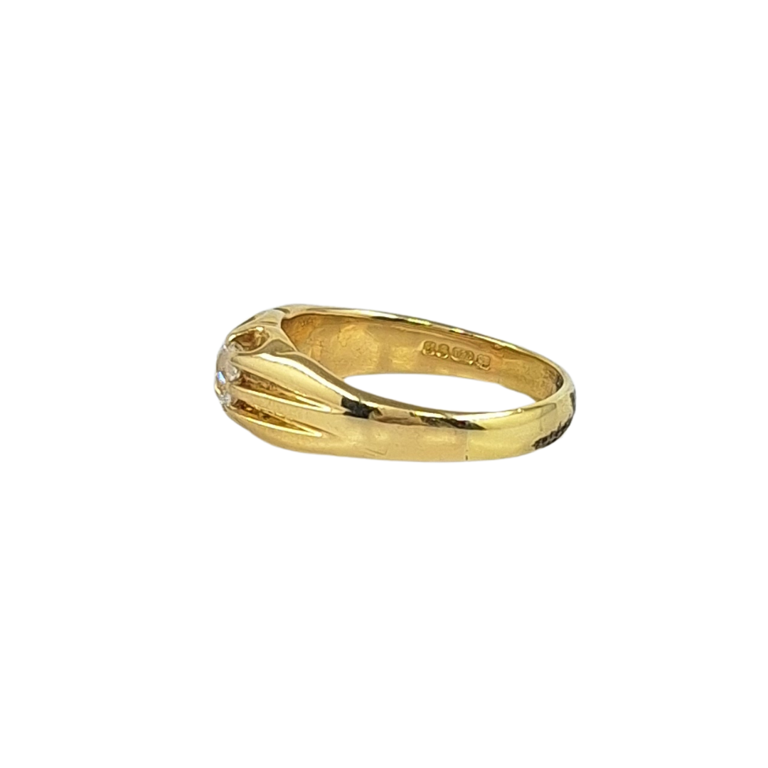 18ct Yellow Gold Diamond Gypsy Ring