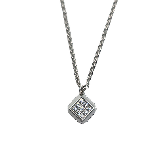 18ct White Gold Diamond Louis Vuitton Necklace