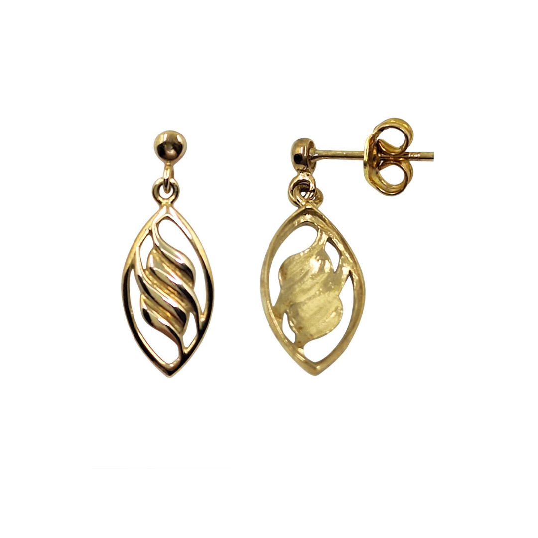 9ct Yellow Gold Fancy Drop Earrings