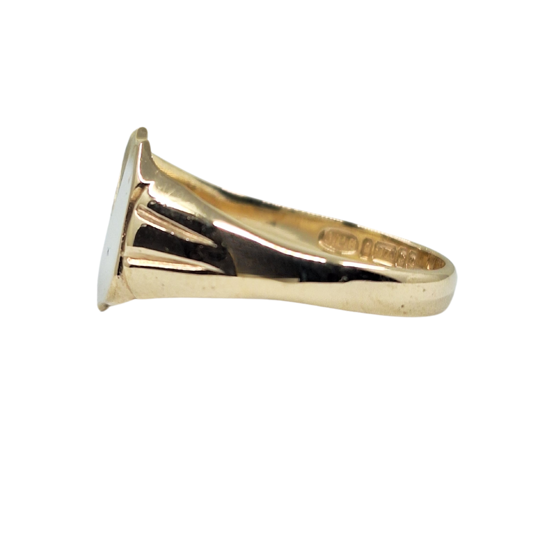 9ct Yellow Gold Shield Signet Ring