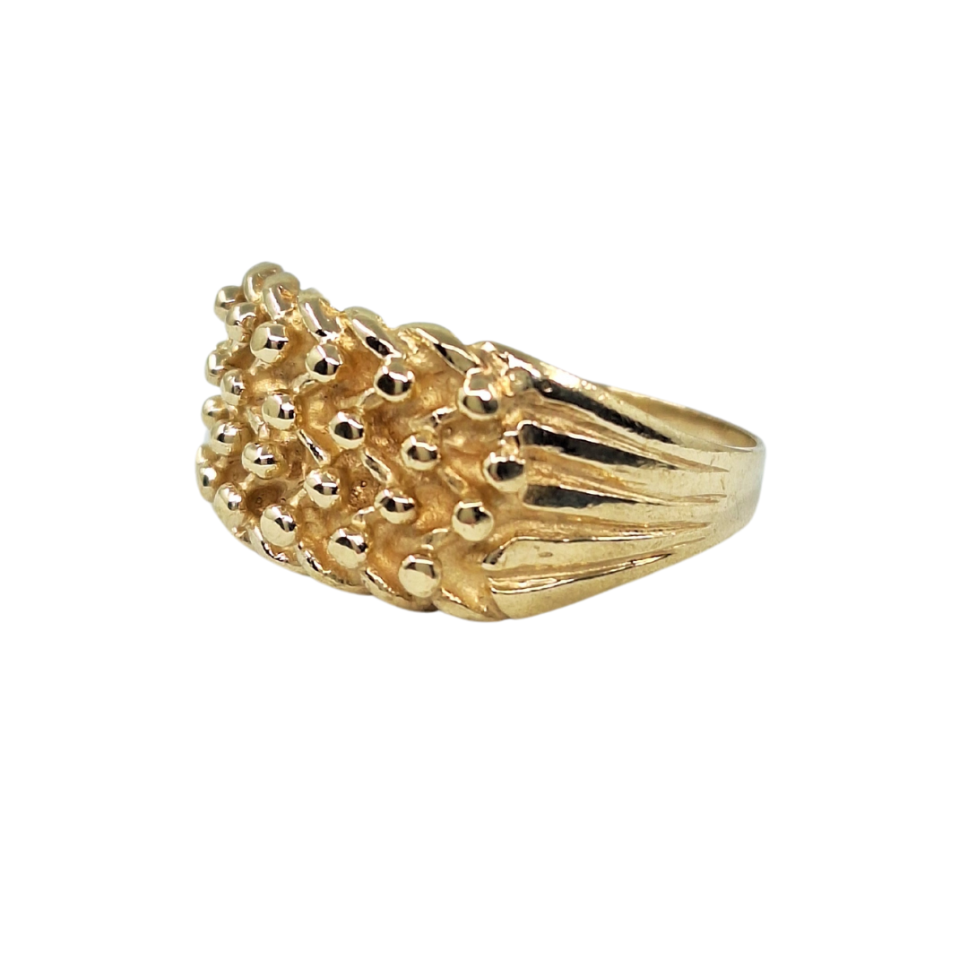 9ct Yellow Gold 4 row Keeper Ring