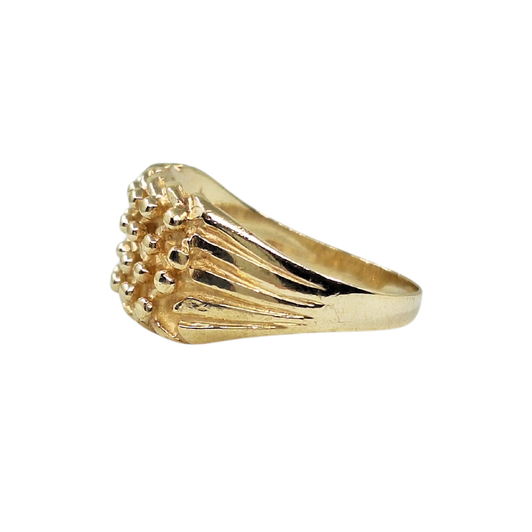 9ct Yellow Gold 4 row Keeper Ring