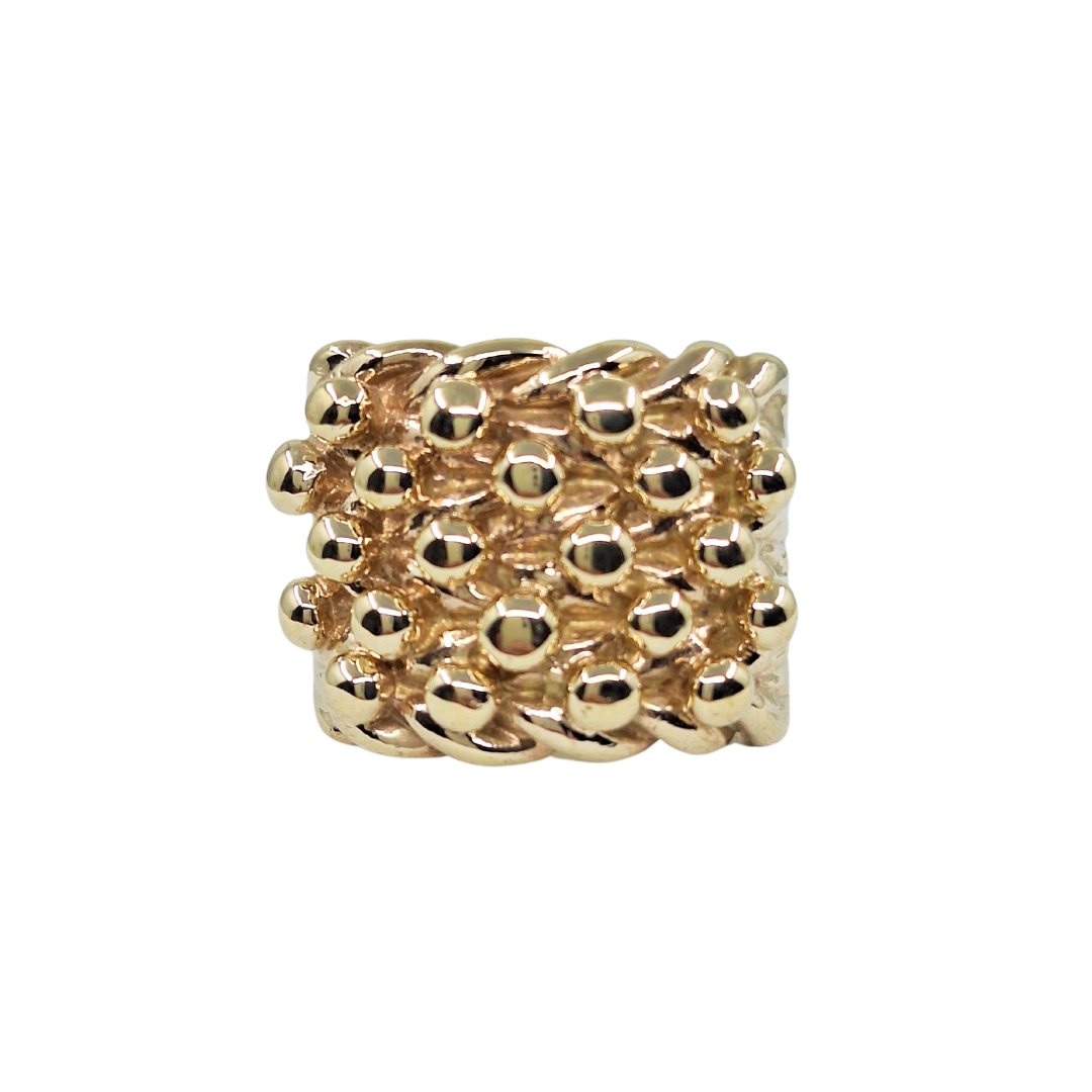 9ct Yellow Gold 5 Row Keeper Ring