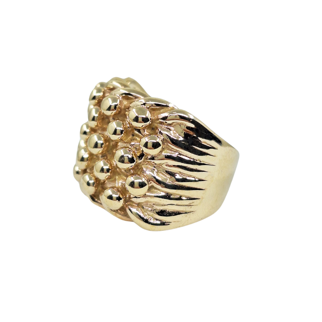 9ct Yellow Gold 5 Row Keeper Ring