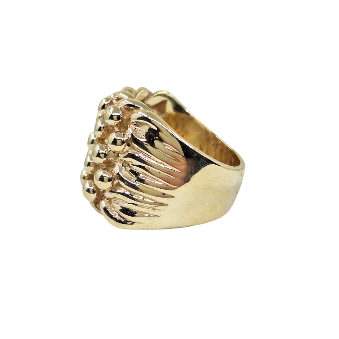 9ct Yellow Gold 5 Row Keeper Ring