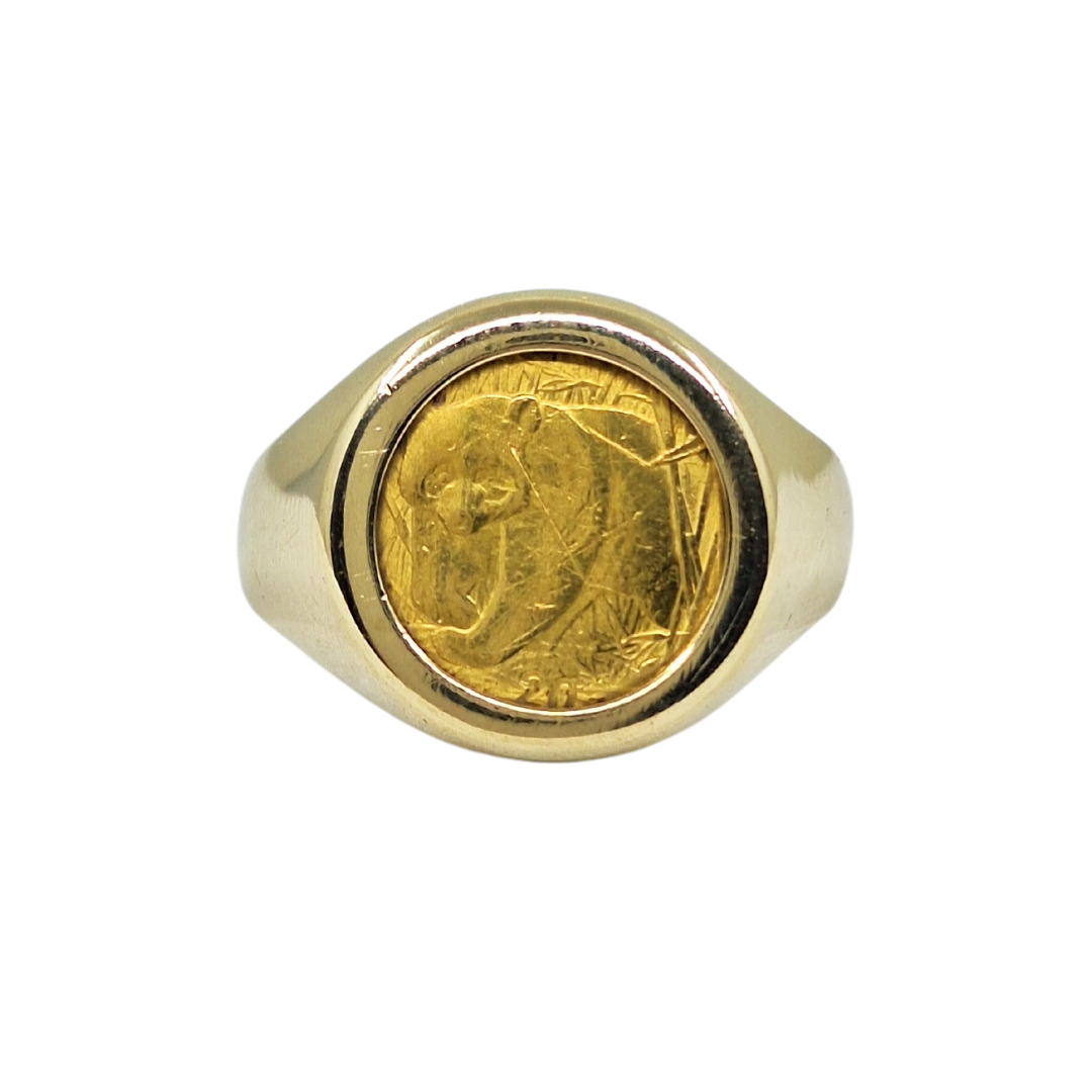 18ct Yellow Gold Coin Ring 2001